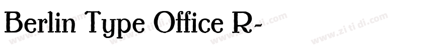 Berlin Type Office R字体转换